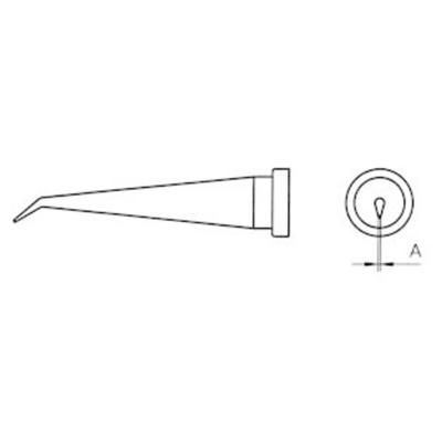 Weller LT-1LX Soldeerpunt Langwerpige, conische, gebogen vorm Grootte soldeerpunt 0.2 mm Inhoud: 1 stuk(s)