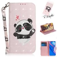 3D gekleurde tekening hart Panda patroon horizontale Flip lederen case voor Huawei P Smart Z/Y9 Prime 2019/Nova 5i met houder & kaartsleuven & portem - thumbnail