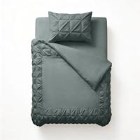 Sleeptime Border Pintuck Groen 140 x 200/220 cm - thumbnail