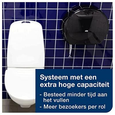 Toiletpapierdispenser tork t1 jumbo zwart