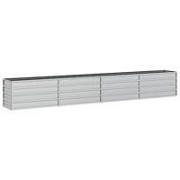 VidaXL Plantenbak verhoogd 320x40x45 cm gegalvaniseerd staal zilver - thumbnail