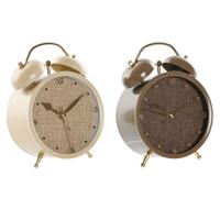 Tafelklok Home ESPRIT Bruin Beige (2 Stuks) - thumbnail