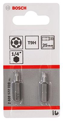 Bosch Accessoires T9H Security-Torx®-bit extra-hard T9H, 25 mm 2 stuks - 2608522008 Bosch Accessoires T9H Security-Torx®-bit extra-hard T9H, 25 mm 2 stuks - 2608522008