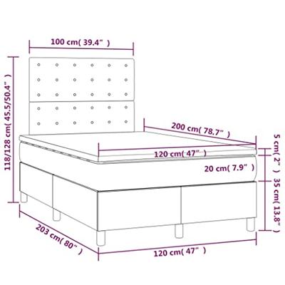 Boxspring met matras kunstleer wit 120x200 cm