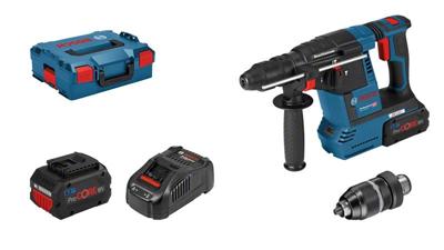 Bosch Blauw gbh 18v-26 f accu boorhamer 2.6j | 2x 8,0 procore in l-boxx - 061191000e Bosch Blauw gbh 18v-26 f accu boorhamer 2.6j | 2x 8,0 procore in l-boxx - 061191000e