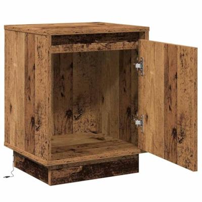 Nachtkastje met 2 pcs Oud hout 39 x 34.5 x 50 cm Bewerkt hout
