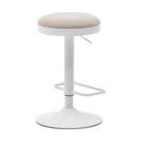 Kave Home Barkruk 'Zaib' Chenille, kleur wit - thumbnail