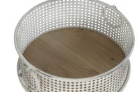 Mandenset DKD Home Decor 43 x 42 x 17 cm Metaal Aluminium Vintage - thumbnail