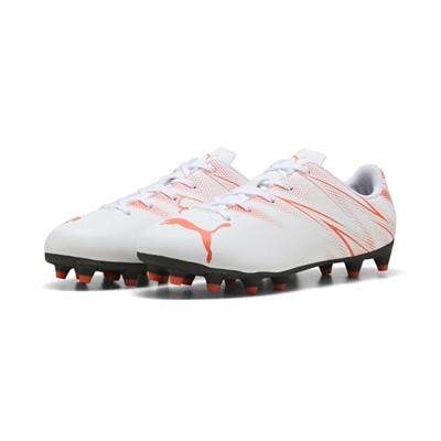 PUMA Attacanto Gras / Kunstgras Voetbalschoenen (MG) Kids Wit Oranje PUMA Attacanto Gras / Kunstgras Voetbalschoenen (MG) Kids Wit Oranje