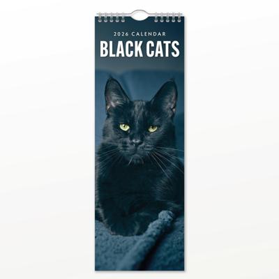 Zwarte Katten Slimline Kalender 2026