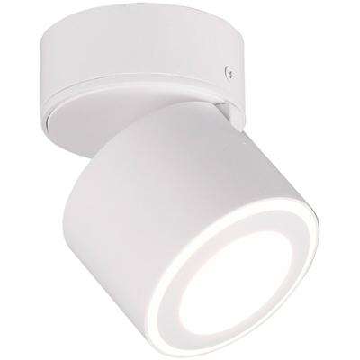 LED Plafondspot - Trion Tarus - 4W - Warm Wit 3000K - 1-lichts - Rond - Mat Wit - Aluminium