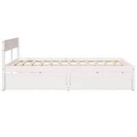 Bedframe zonder matras massief grenenhout wit 180x200 cm - thumbnail