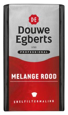 Koffie Douwe Egberts snelfiltermaling Melange Rood 250gr