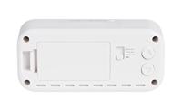 Bresser DCF wekkerradio MyTime Amber met barnsteenkleurige, instelbare achtergrondverlichting bij batterijvoeding, alarm en temperatuurweergave, wit - thumbnail