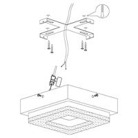 Eglo Led plafondlampFradelo 4w - 3000K - 12cm chroom met kristal - 95655 - thumbnail