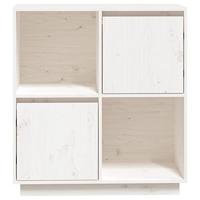 Dressoir 74x35x80 cm massief grenenhout wit - thumbnail