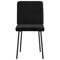 Eetkamerstoelen 2 st fluweel zwart - thumbnail