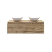 Badkamermeubelset Gliss Eros 140 cm Rustiek Eiken Met Waskom - thumbnail