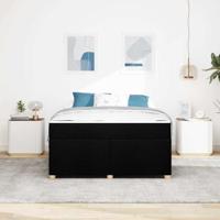 Bedframe met matras Zwart 140 x 200 cm Stof - thumbnail