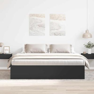 Bedframe zwart 180x200 cm Super King Size