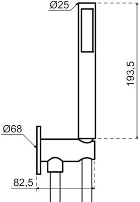 Staafhanddouche Qisani Flow met Wateraansluiting en Slang Geborsteld Goud Staafhanddouche Qisani Flow met Wateraansluiting en Slang Geborsteld Goud