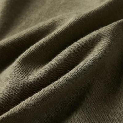 Kindershirt met lange mouwen fietsprint 104 kakikleurig