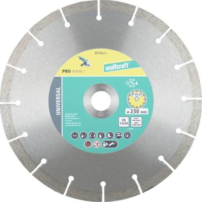 Wolfcraft Diamantdoorslijpschijf | Pro Univ | Ø230mm | 1 stuk - 8316000
