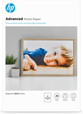 HP Advanced fotopapier ft A3, 250 g, pak van 20 vel, glanzend
