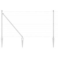 VidaXL Hek met paal zilver 1,2 x 10 m staal - thumbnail