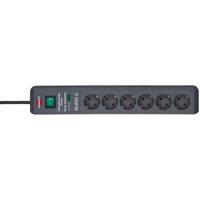 Brennenstuhl 1159540366 PDU Stekkerdoos | Secure-Tec | 6 Sockets | Overspanningsbeveiliging | Schakelaar | Zwart | 2 meter - thumbnail