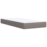 Boxspring met matras stof taupe 90x200 cm - thumbnail
