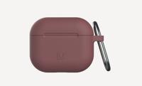 U by UAG [U] Dot Silicone Case voor de Apple AirPods 2021 Case - [Soft-Touch siliconen, karabijnhaak, Lightning connector afdekking, status LED zichtbaar, draadloos opladen compatibel] - aubergine - thumbnail