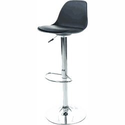 Essence Fuerta draaibare barkruk zwart - chroom onderstel Essence Fuerta draaibare barkruk zwart - chroom onderstel