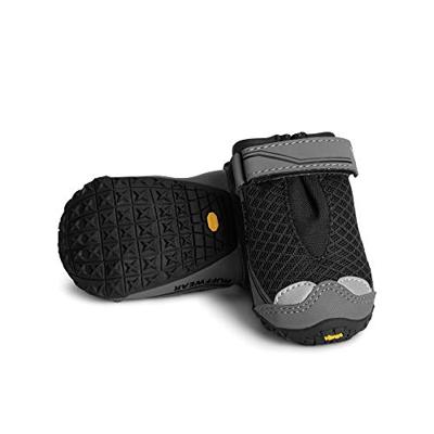 RUFFWEAR All-Terrain Hondenlaarzen (Set van 2), Miniatuur Rassen, Maat: 38 mm/1,5 in, Obsidian Black, Grip Trex