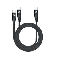 Celly 100W USB-C To 2X USB-C Cable Black - thumbnail