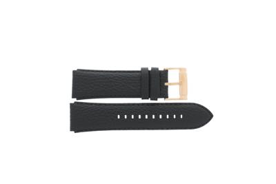 Horlogeband Fossil ME1037 Leder Zwart 24mm