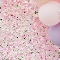 Ginger Ray PAMA-100 Roze & Witte Bloemen Backdrop - thumbnail