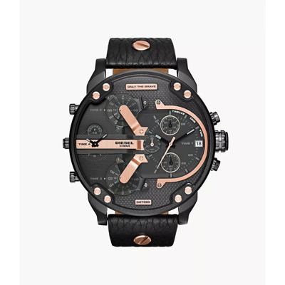 Diesel Heren DZ7350 zwart lederen quartz horloge Diesel Heren DZ7350 zwart lederen quartz horloge