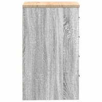 Garagekast 40x51x85 cm massief grenenhout grijs sonoma - thumbnail