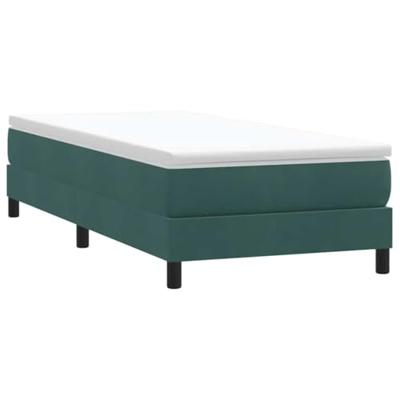 Boxspring zonder matras fluweel donkergroen 80x220 cm