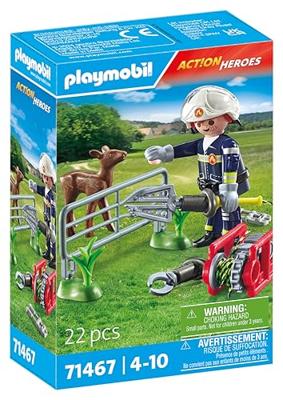 Playmobil 71467 Action Heroes Dierenbescherming Brandweer - thumbnail