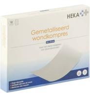 Heka Klein Wondkompres gemetalliseerd 10 x 12cm steriel 10 Stuks - thumbnail