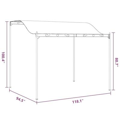Zonneluifel 3x2,4 m antraciet