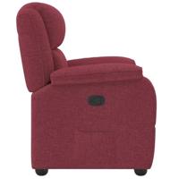 Fauteuil verstelbaar stof wijnrood - thumbnail