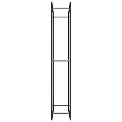 VidaXL Haardhoutrek matzwart 80x28x154 cm staal