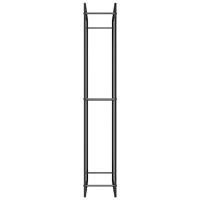 Haardhoutrek 80x28x154 cm staal matzwart - thumbnail