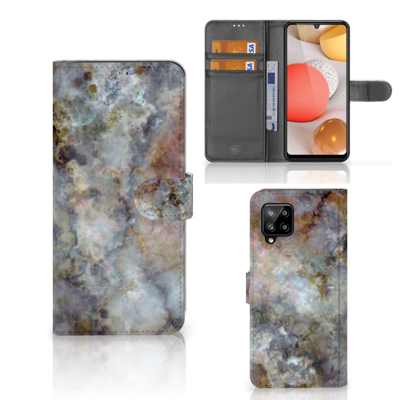 Samsung Galaxy A42 5G | Bookcase | Marmer Grijs