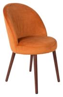 Dutchbone Eetkamerstoel 'Barbara' Velvet, kleur Oranje - thumbnail