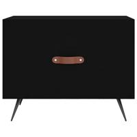 Salontafels 2 st 50x50x40 cm bewerkt hout zwart - thumbnail