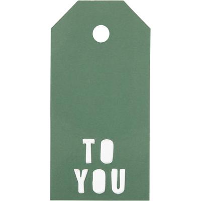 Vivi Gade Cadeaulabels, to you, afm 5x10 cm, 300 gr, groen, 15 stuk/ 1 doos
